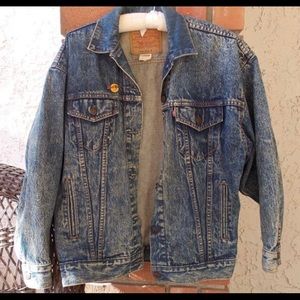 1980s Vintage Levi Jean Trucker Jacket Size Small
